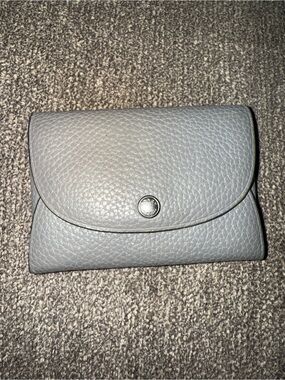 Coach Card Wallet Used Gray Silver